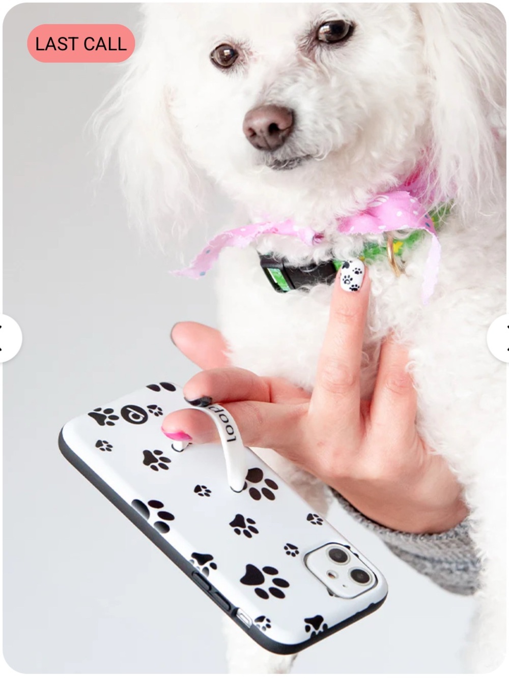 iPhone 16 Plus loopy doggy paw print case & holder/bag “stop the drop” NEW! - Picture 10 of 16